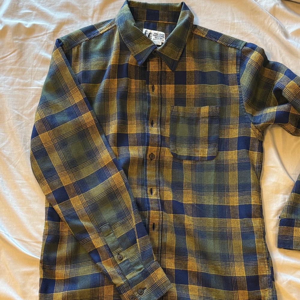 Marmot Men's Plaid Shirt - Olive and Navy